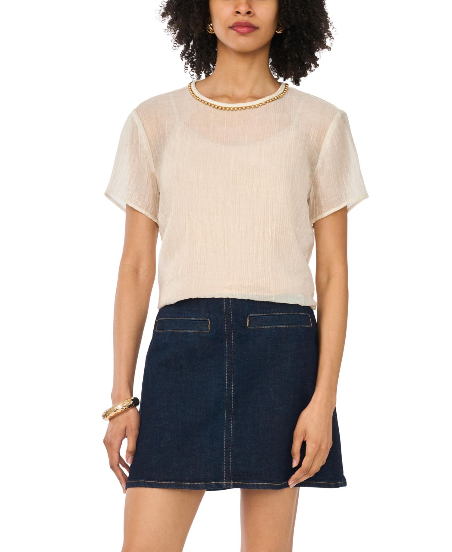 Women's Crewneck Dropped Shoulder Basic T-Shirt
