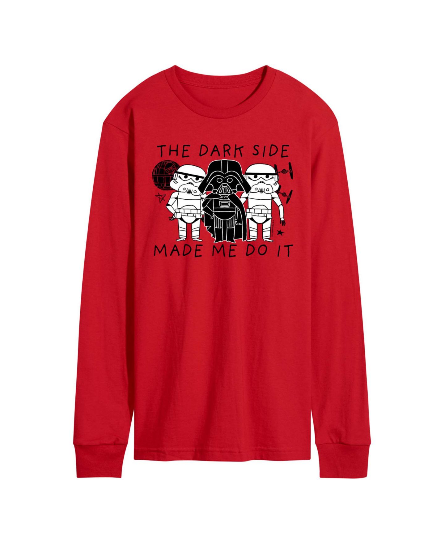 Мужская футболка AIRWAVES The Dark Side Made Me Do It Long-Sleeve Graphic, цвет: Красный — фото 1