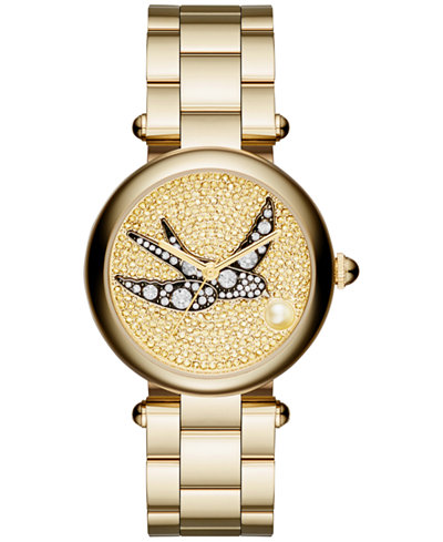 Marc Jacobs Women's Dotty Gold-Tone Stainless Steel Bracelet Watch 34mm MJ3498