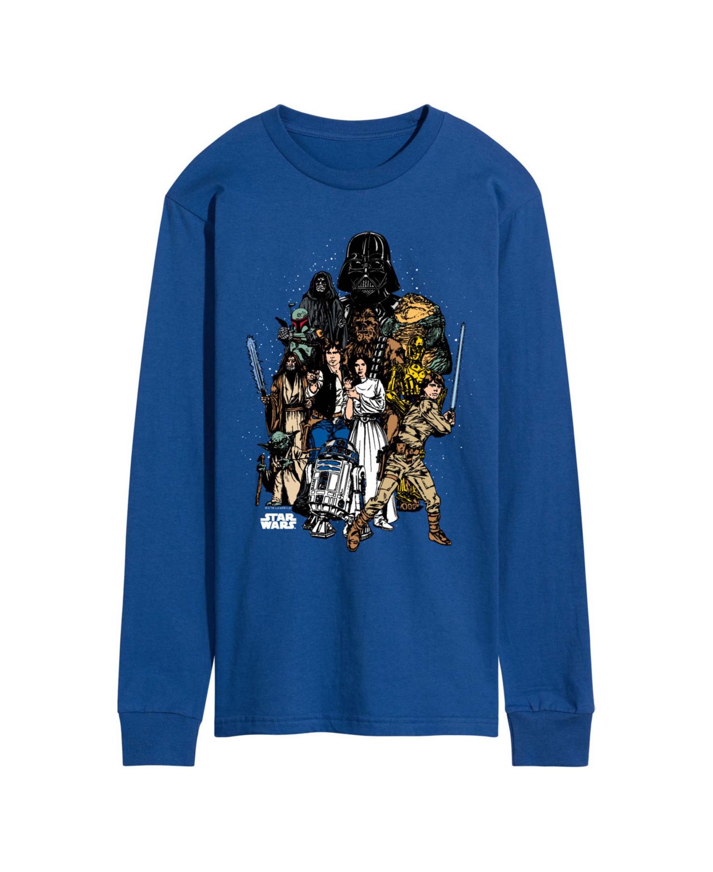 Мужская футболка AIRWAVES Character Collage Long-Sleeve Graphic, цвет: Королевский синий — фото 1