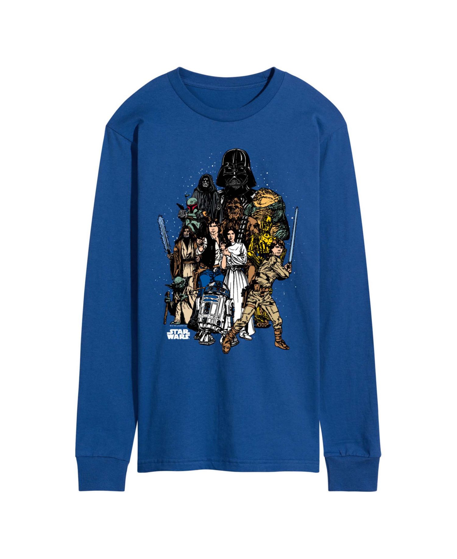 Men's Character Collage Long-Sleeve Graphic T-Shirt