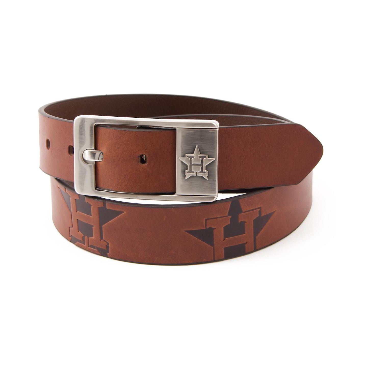 Мужской ремень Eagles Wings Houston Astros Brandish Leather Belt — фото 1