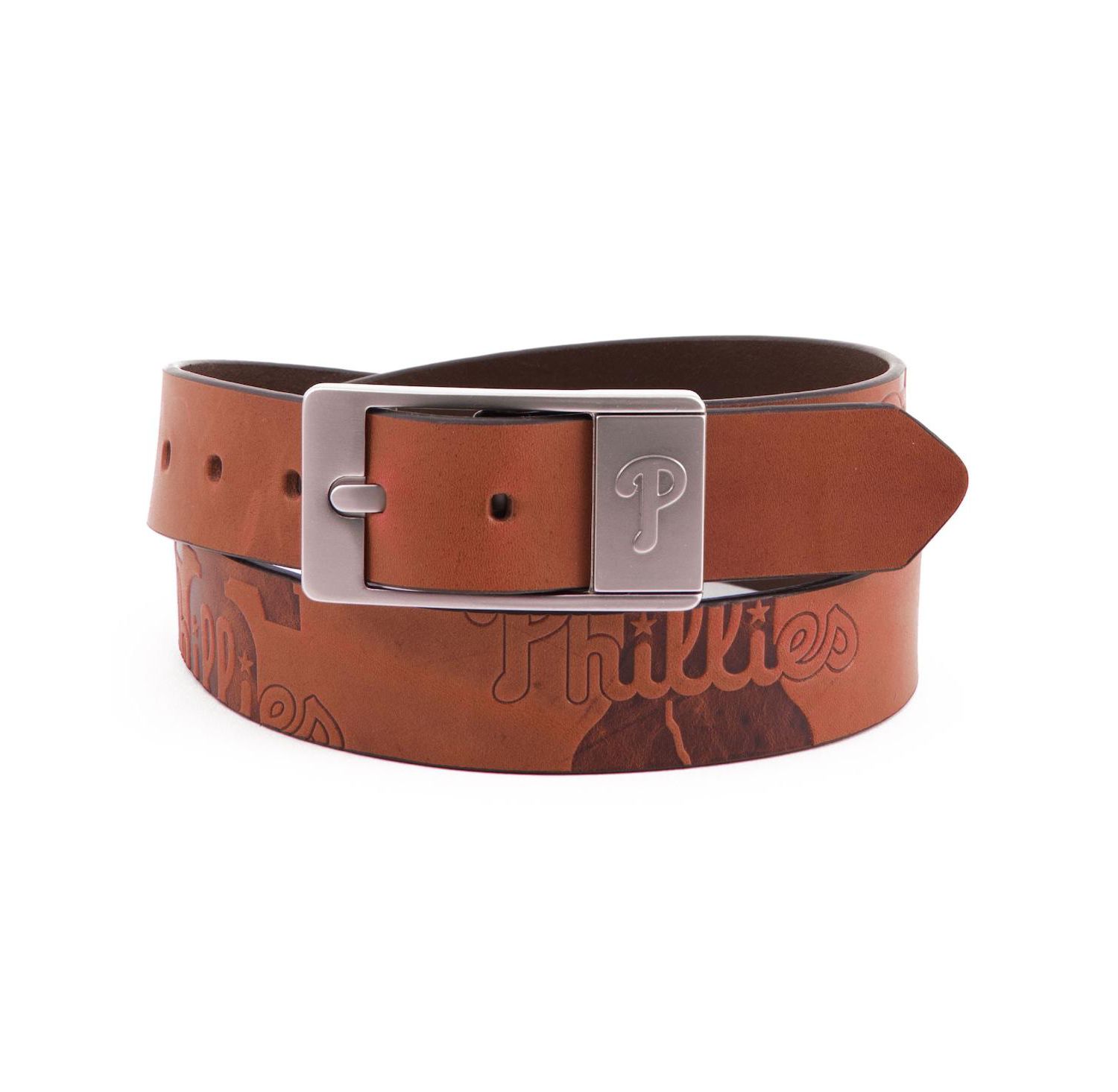 Men's Philadelphia Phillies Brandish Leather Belt