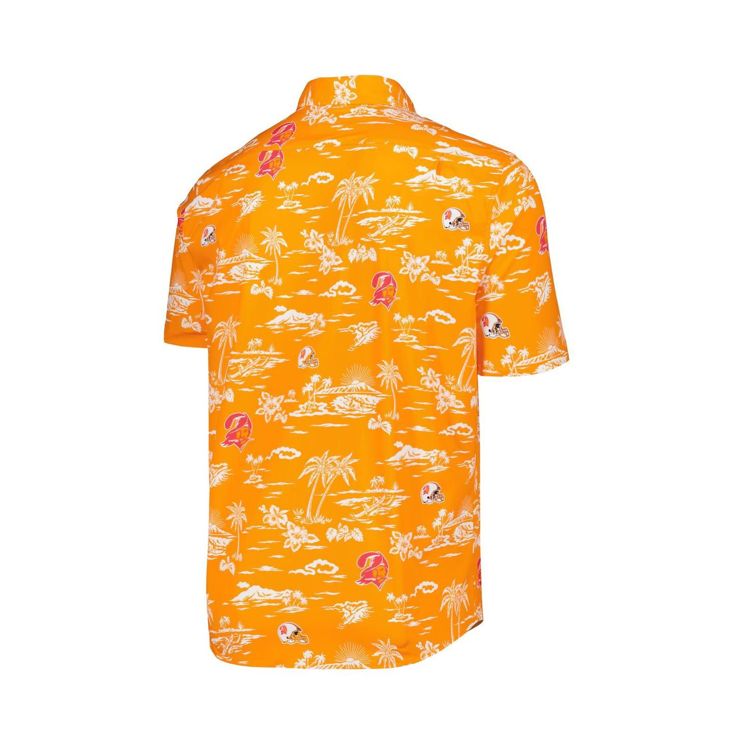 Мужская рубашка Reyn Spooner Orange Tampa Bay Buccaneers Throwback Kekai Print Button-Up — фото 3