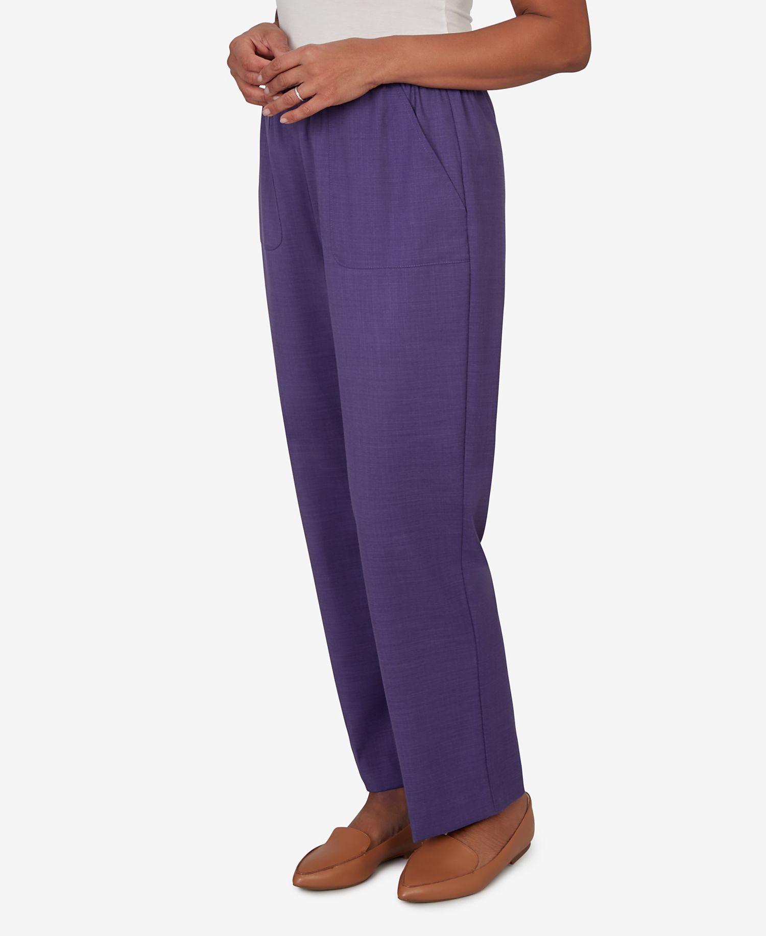Petite Grand Bazaar Textured Pull-On Pants