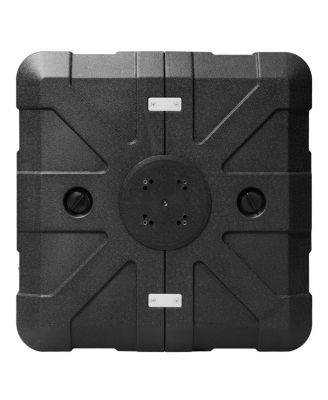 350 lbs. Sand/Water Fillable 3D Surface Square HDPE Offset Cantilever Patio Umbrella Base with 8-Wheels