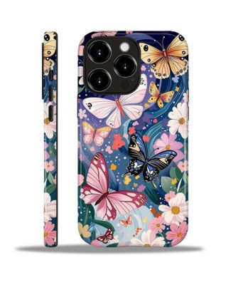 Case for iPhone 14 Pro - 2-in-1 Dual-Layer Shockproof Protection, Colorful Flower Art Glossy Case