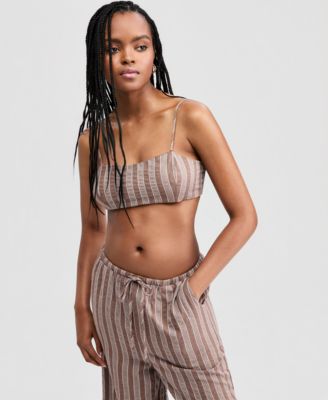 Women's Striped Bandeau Top