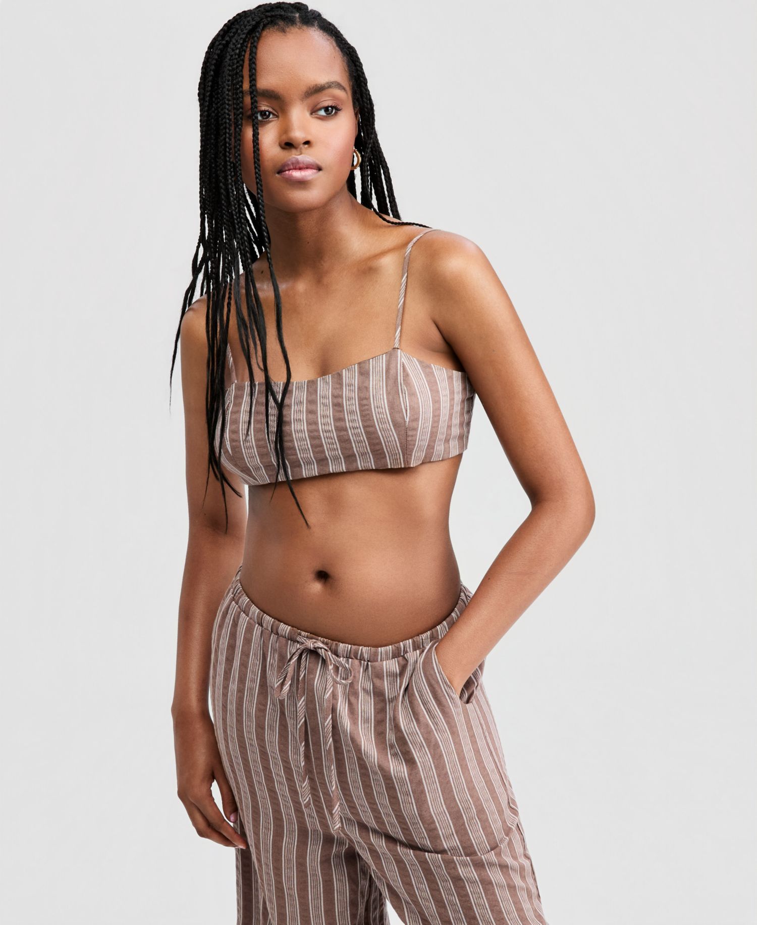 Women's Striped Bandeau Top