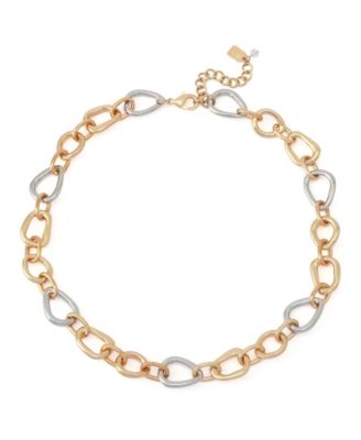 Robert Lee Morris Soho Two-Tone Sculpted Link Collar Necklace - Two-Tone 66$
