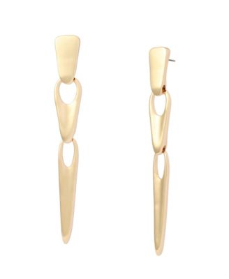 Robert Lee Morris Soho Gold Sculptural Link Linear Earrings - Gold 78$