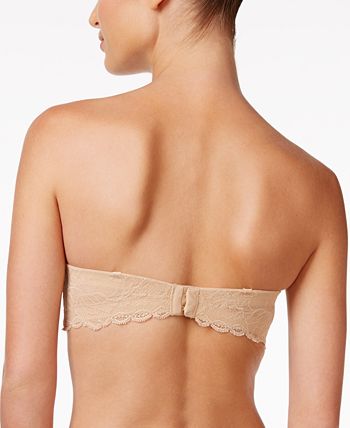 Easy Comforts Style Strapless Lace Bra w/Removable Straps-B C D 42-BLACK