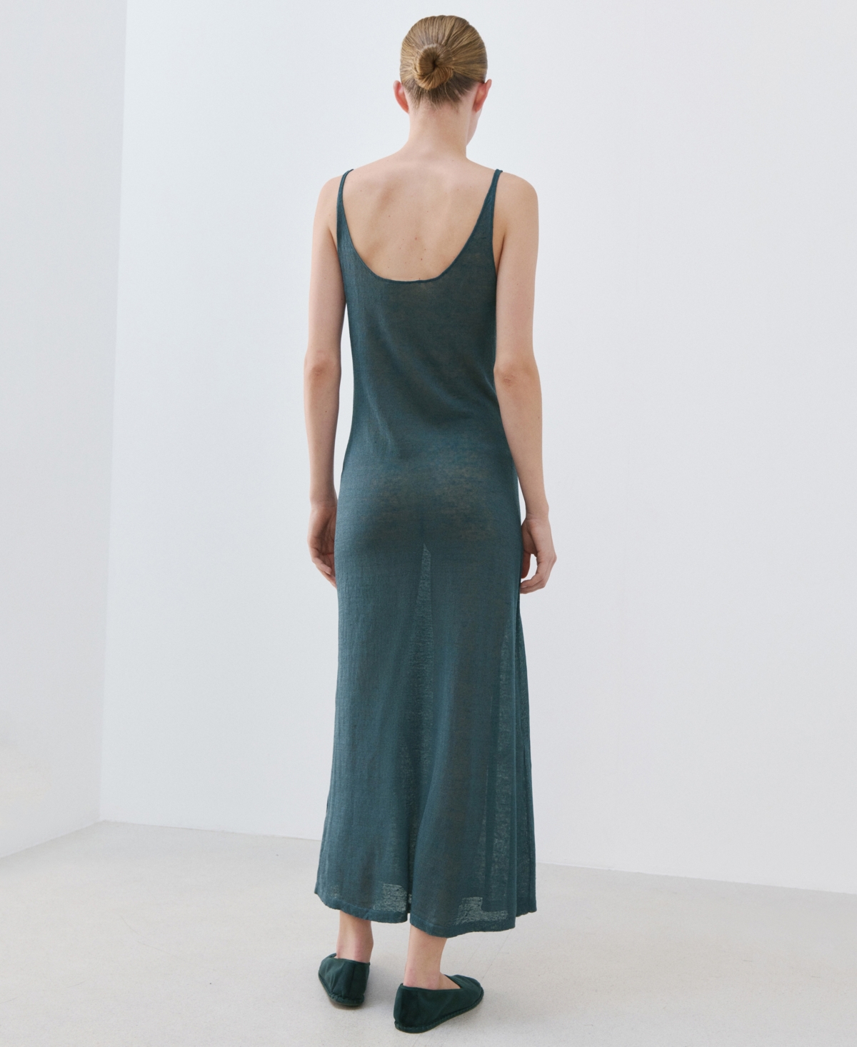 Mango Women's Knit Linen-Blend Dress