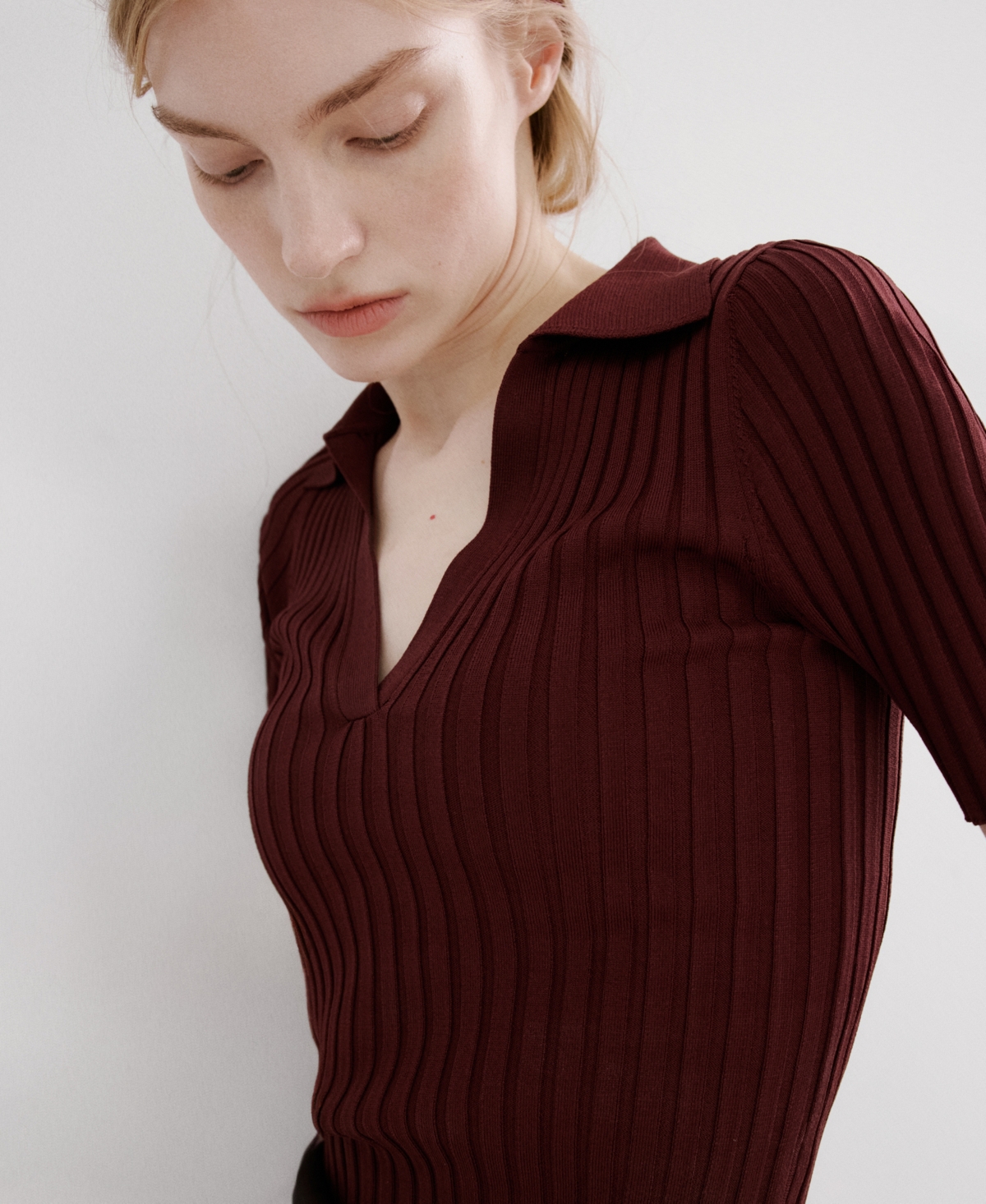 Mango Women's V-Neck Knit Sweater