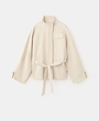Women's High Neck Belted Jacket