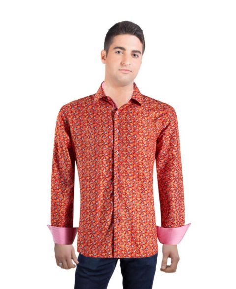 Мужская рубашка Elie Balleh Slim Fit Paisley Print Button-Down