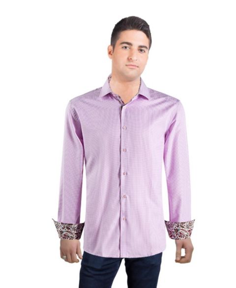 Мужская рубашка Elie Balleh Slim Fit Houndstooth Dress Shirt