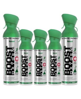 Boost Oxygen 10L Canned Oxygen (2 Pack) and 5L Canned Oxygen (3 Pack), Flavorless