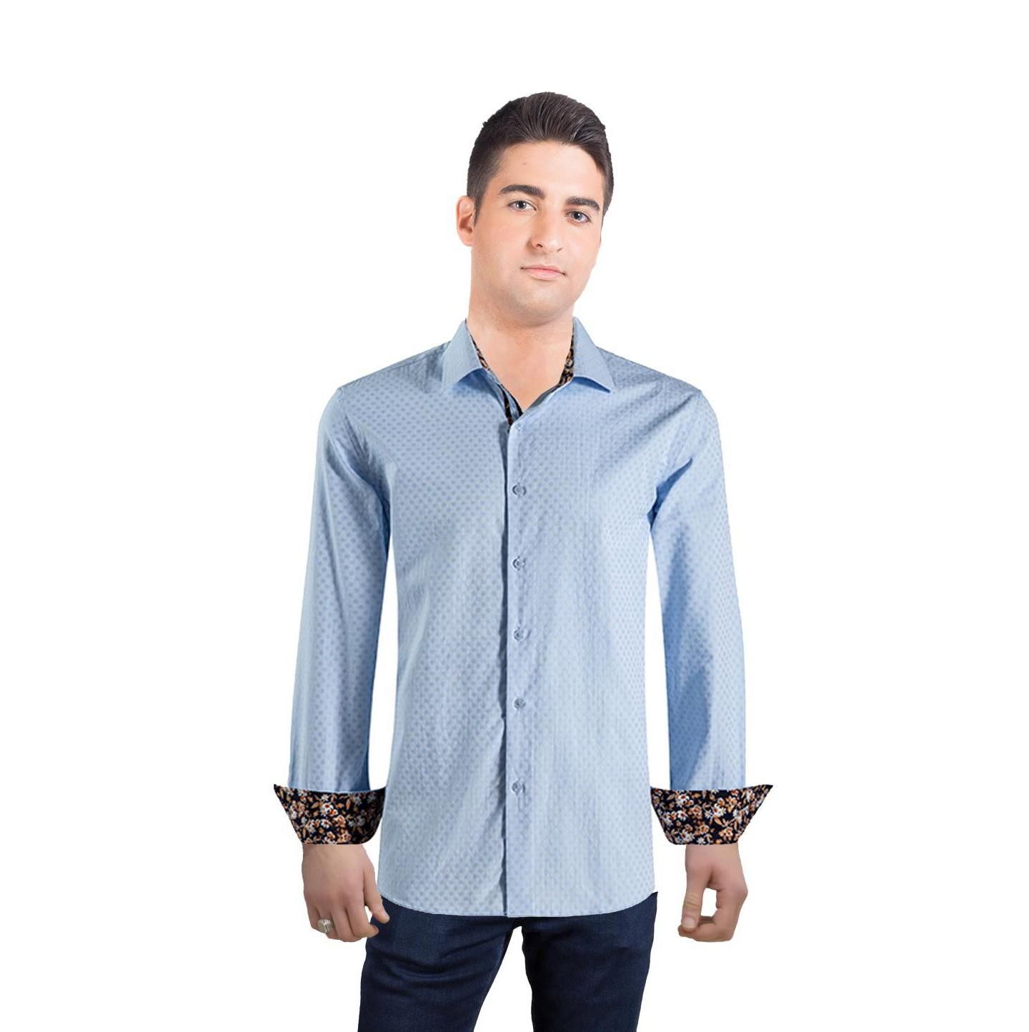 Мужская рубашка Elie Balleh Slim Fit Jacquard Dot Button-Down — фото 1