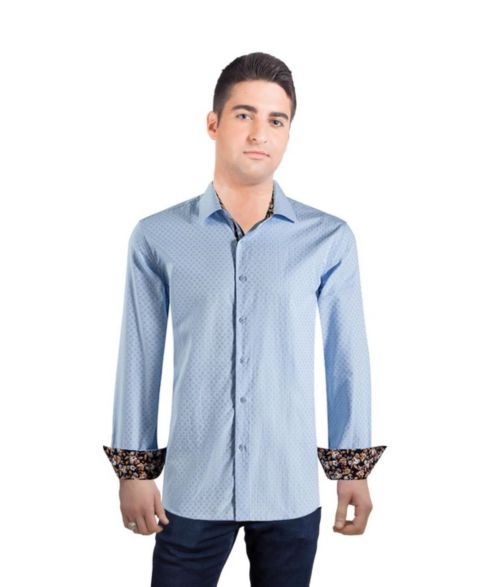 Мужская рубашка Elie Balleh Slim Fit Jacquard Dot Button-Down
