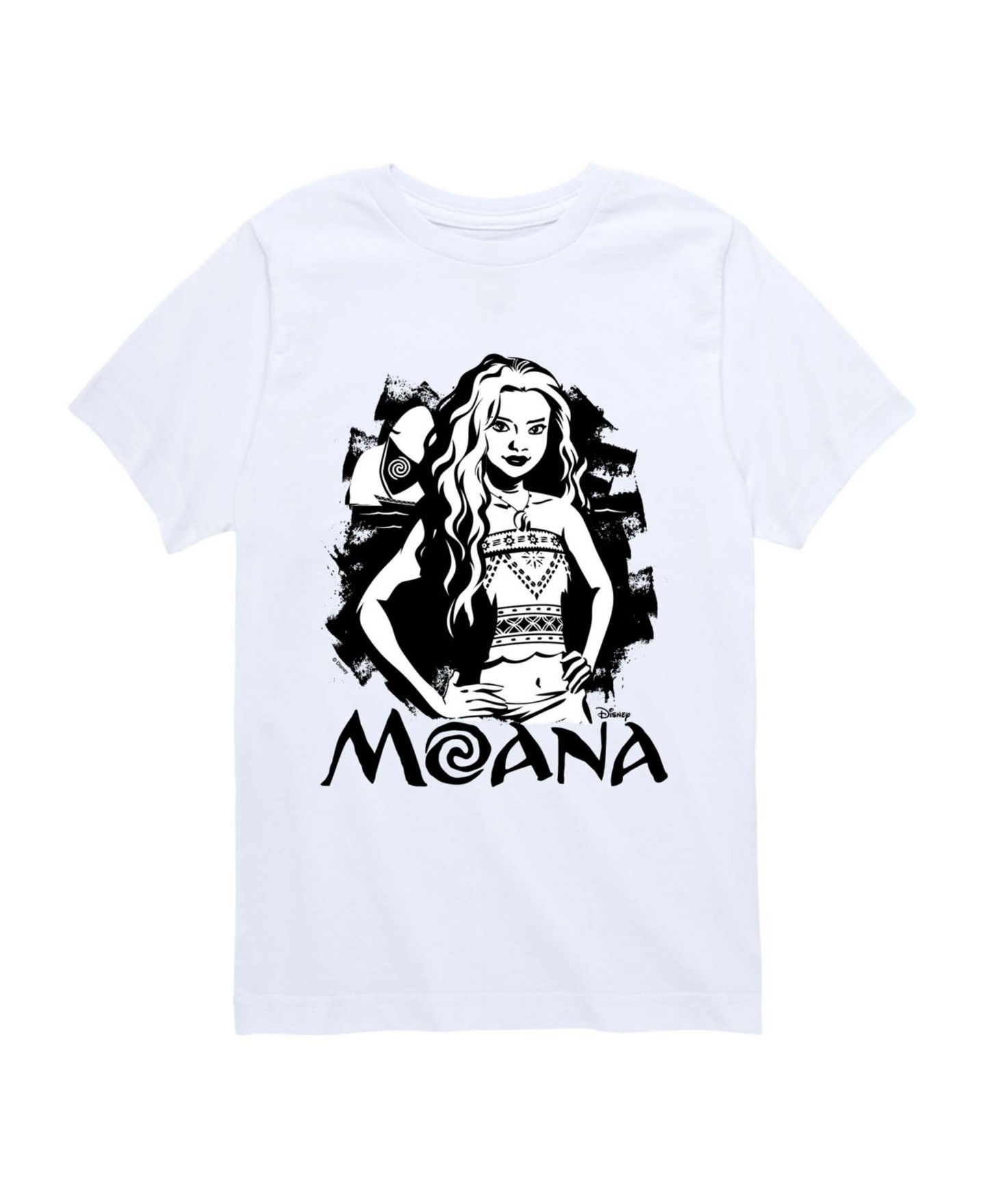 Футболка Moana Live Action Ink Splatter Graphic Short-Sleeve для мальчиков, цвет: Белый — фото 1