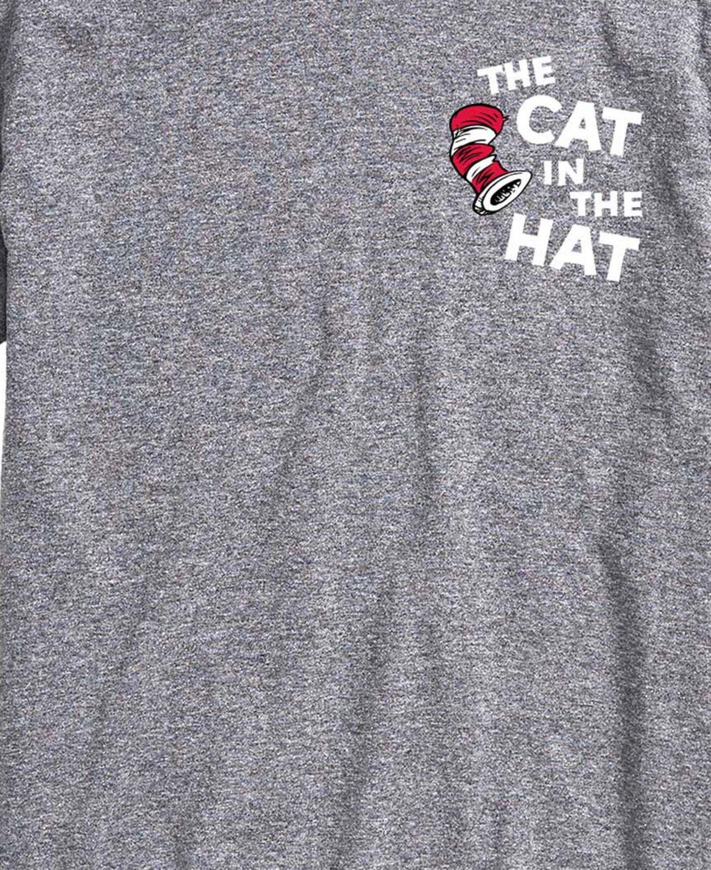 Мужская футболка AIRWAVES Dr. Seuss Cat In The Hat Illustration Short-Sleeve Graphic, цвет: Меланжевый — фото 3