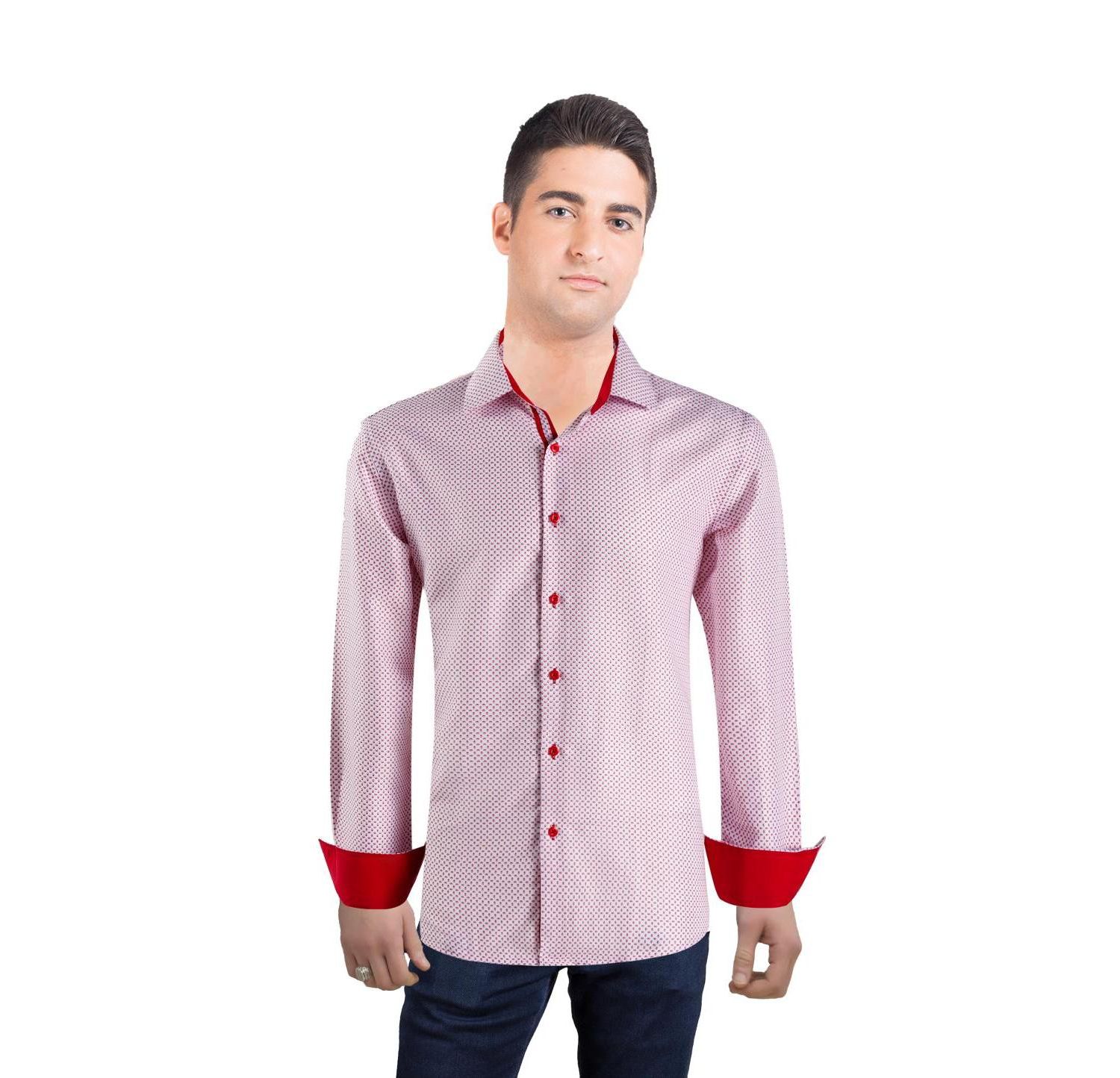 Men's Slim Fit Micro Ditsy Button-Down Shirt