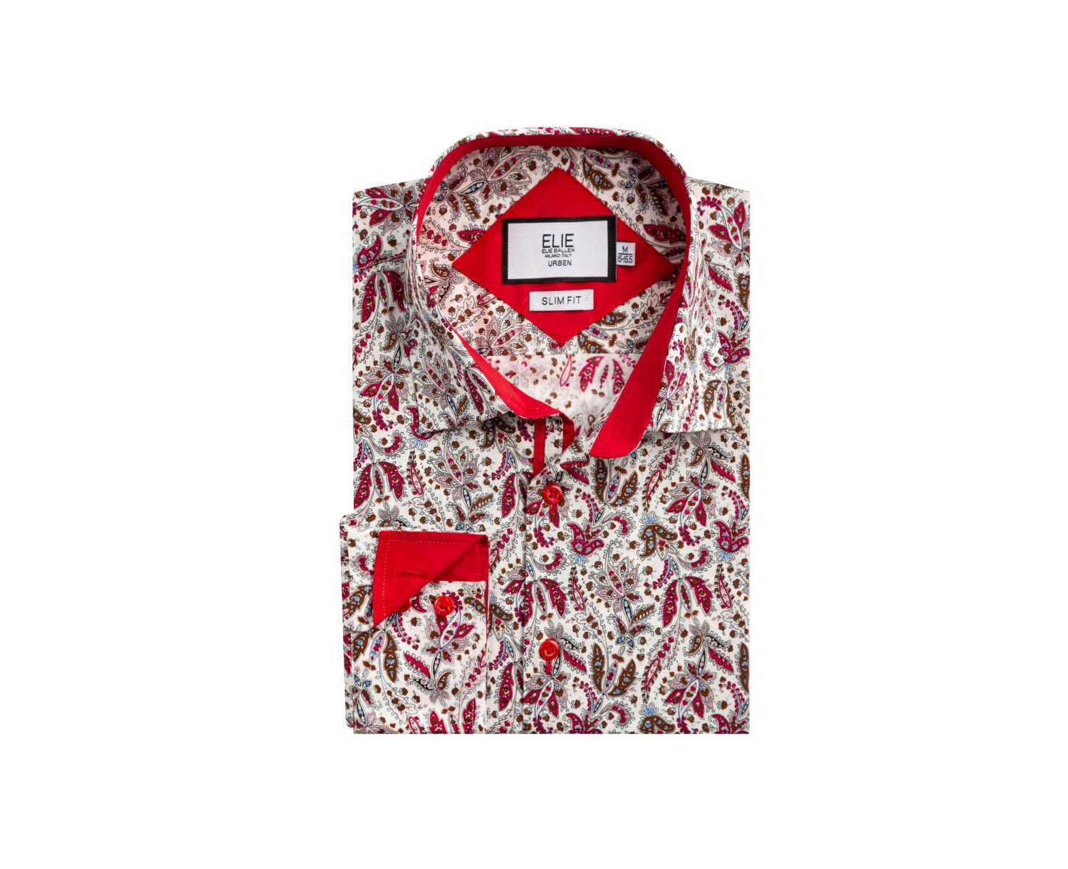 Men's Slim Fit Paisley Sport Button-Down Shirt