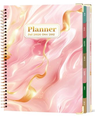Planner 2026-2027 Marble Calendar Spiral Agenda