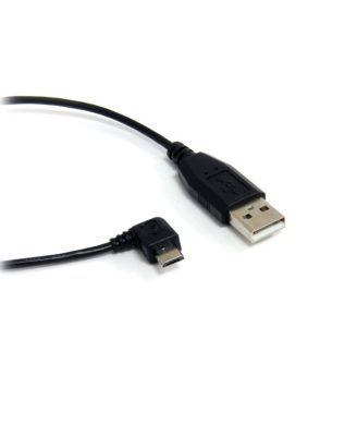 StarTech 6' Micro Cable - A to Right Angle Micro B USB Cable, 30 AWG