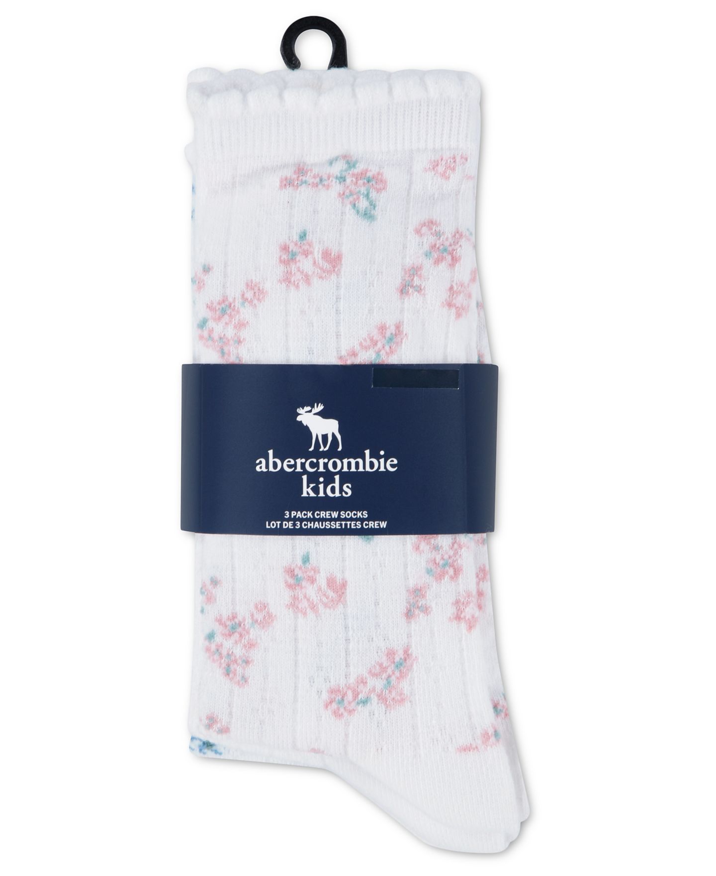 Носки для детей, ажурная вязка, 3 шт. — abercrombie kids, цвет: Яркий белый — фото 3