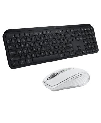 MX Keys S Wireless Keyboard, with MX Anywhere 3S Pale Mouse