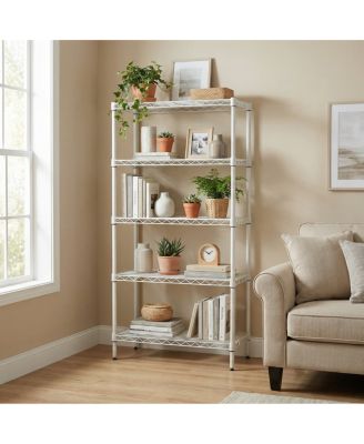 5-Tier Adjustable Heavy-Duty Wire Shelving Unit