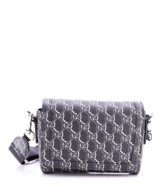 Super Mini Flap Messenger Bag GG Shadow Coated Canvas