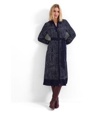 Women's Charlotte Long-Sleeve Belted Midi Dress