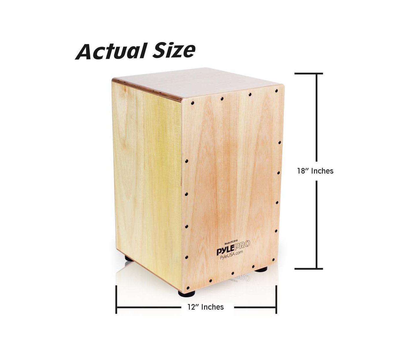 Детская игрушка Pyle Stringed Jam Hand-Crafted Cajon Percussion Box, Ages 8+, цвет: Коричневый — фото 4