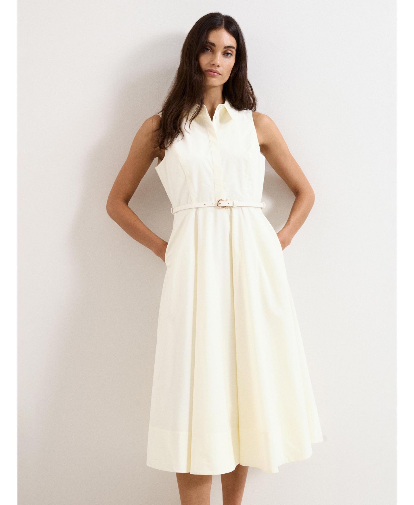 Женское платье Phase Eight Ariane Shirt Dress, цвет: Слоновая кость — фото 3