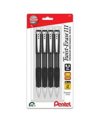 Twist-Erase III Mechanical Pencil, 4-packs, 0.5mm, Fine
