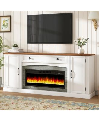 Farmhouse Electric Fireplace TV Stand for TVs up to 70"
