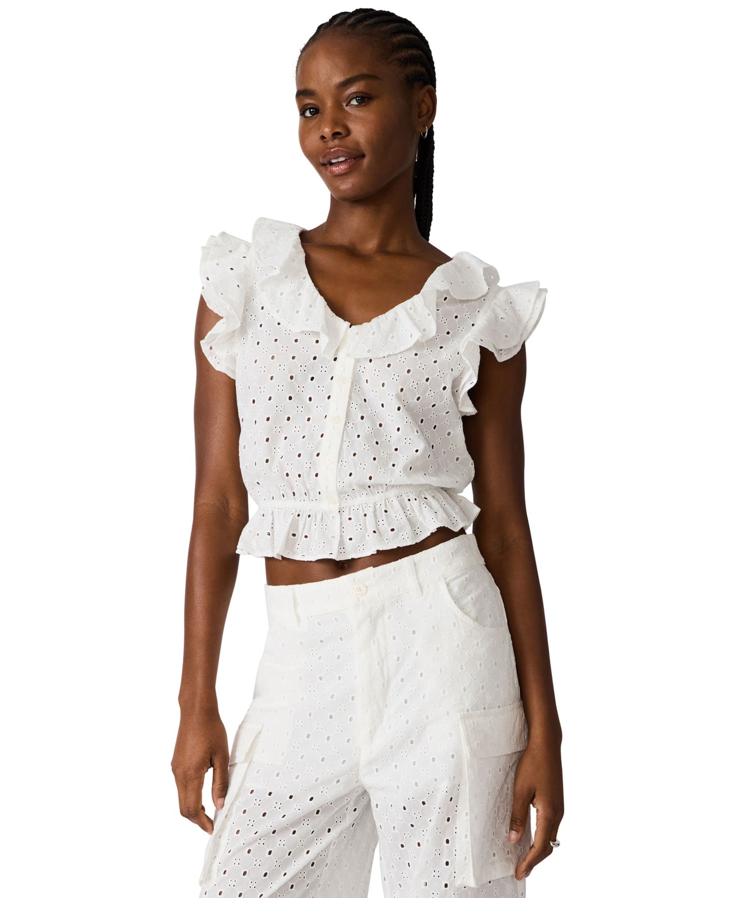 Women's Mayra Ruffled V-Neck Top