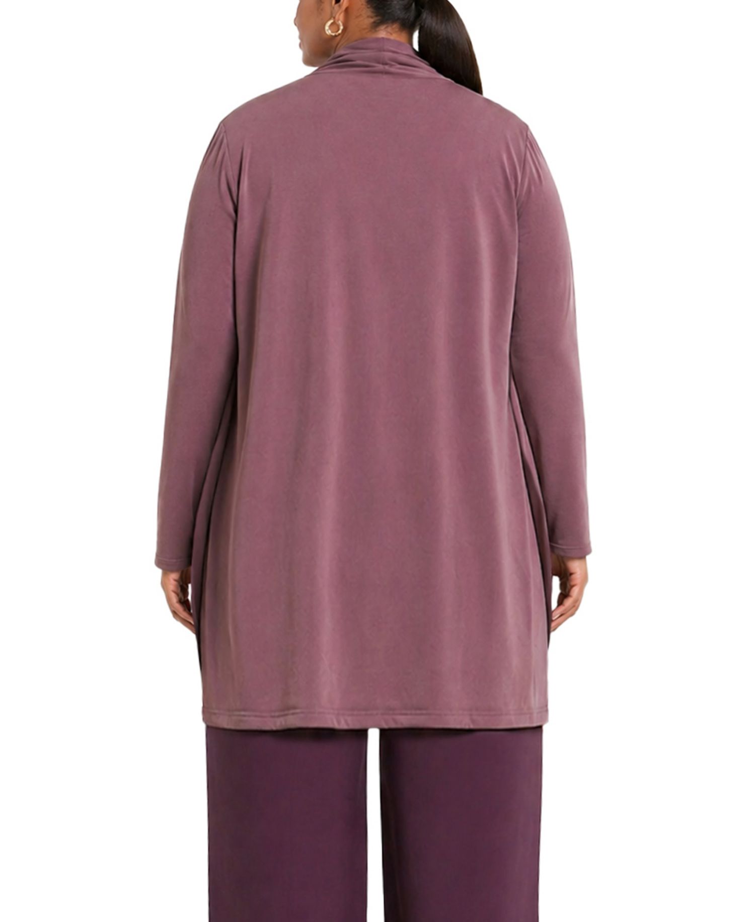 Plus Size Draped Flyaway Cardigan Sweater