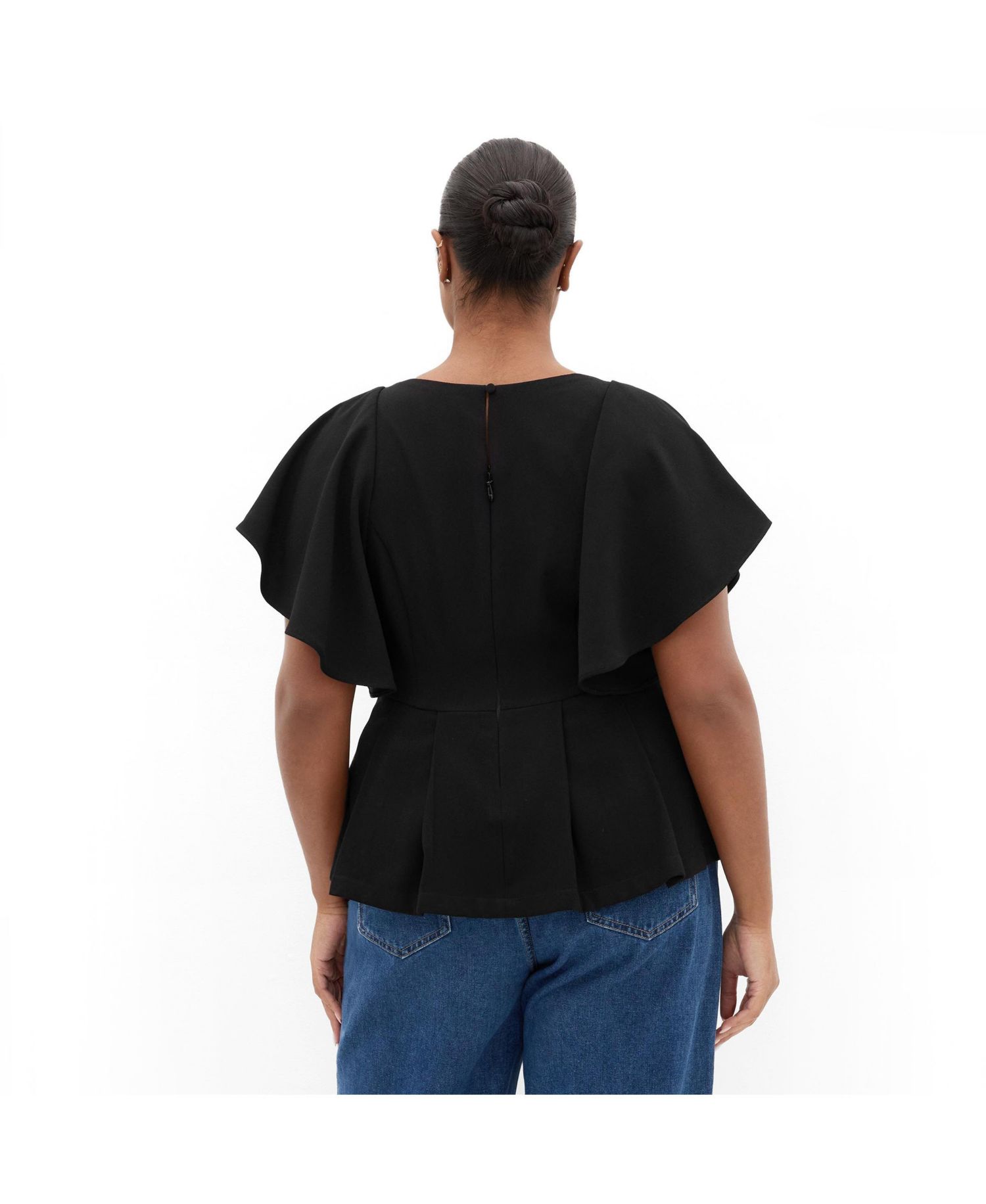 Plus Size Cinched Peplum Top
