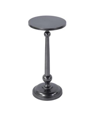 Sterling 10 in. W Round All Metal Pedestal Base End Table
