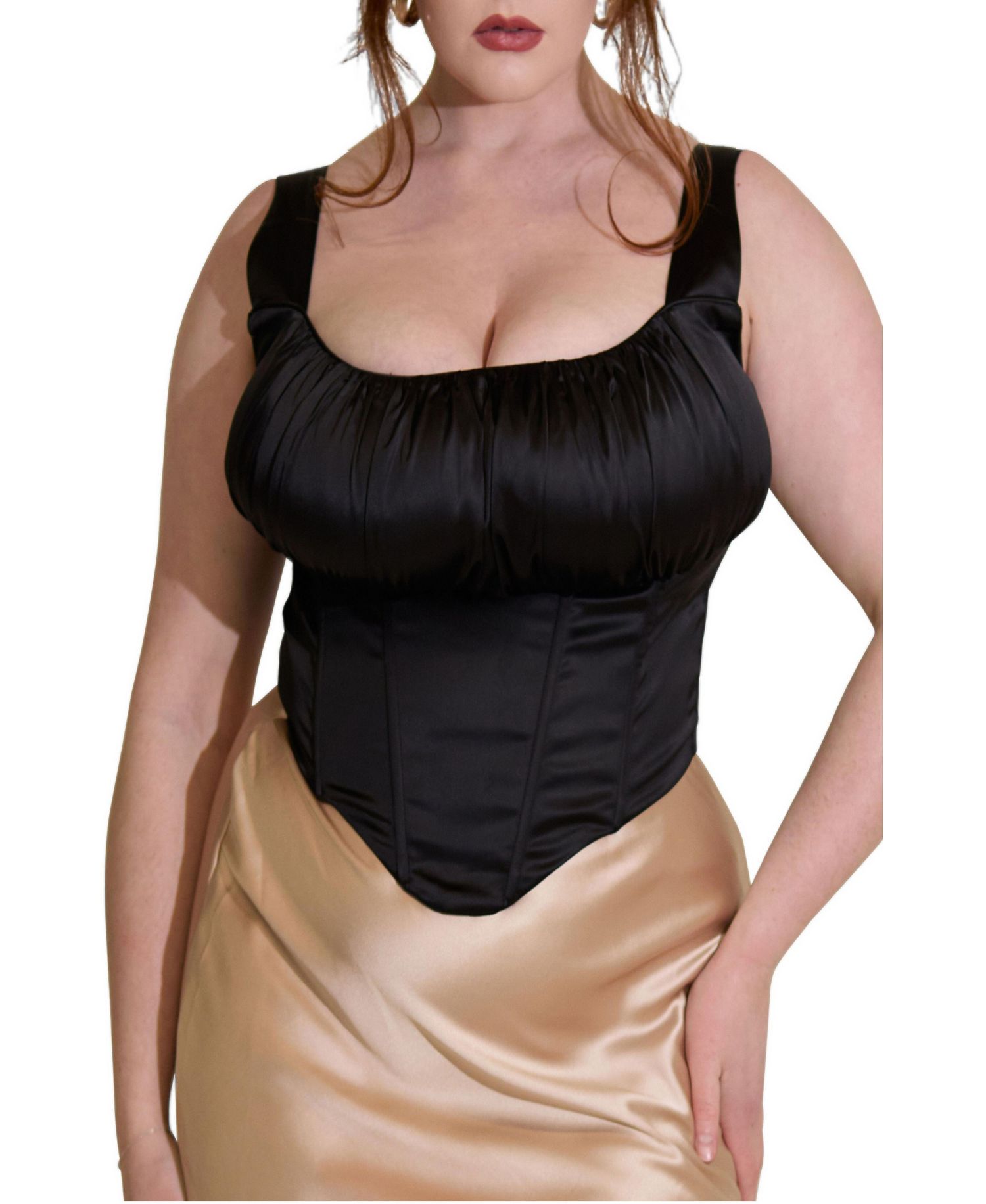 Women's Alyssa Fuller Bust Satin Corset Top
