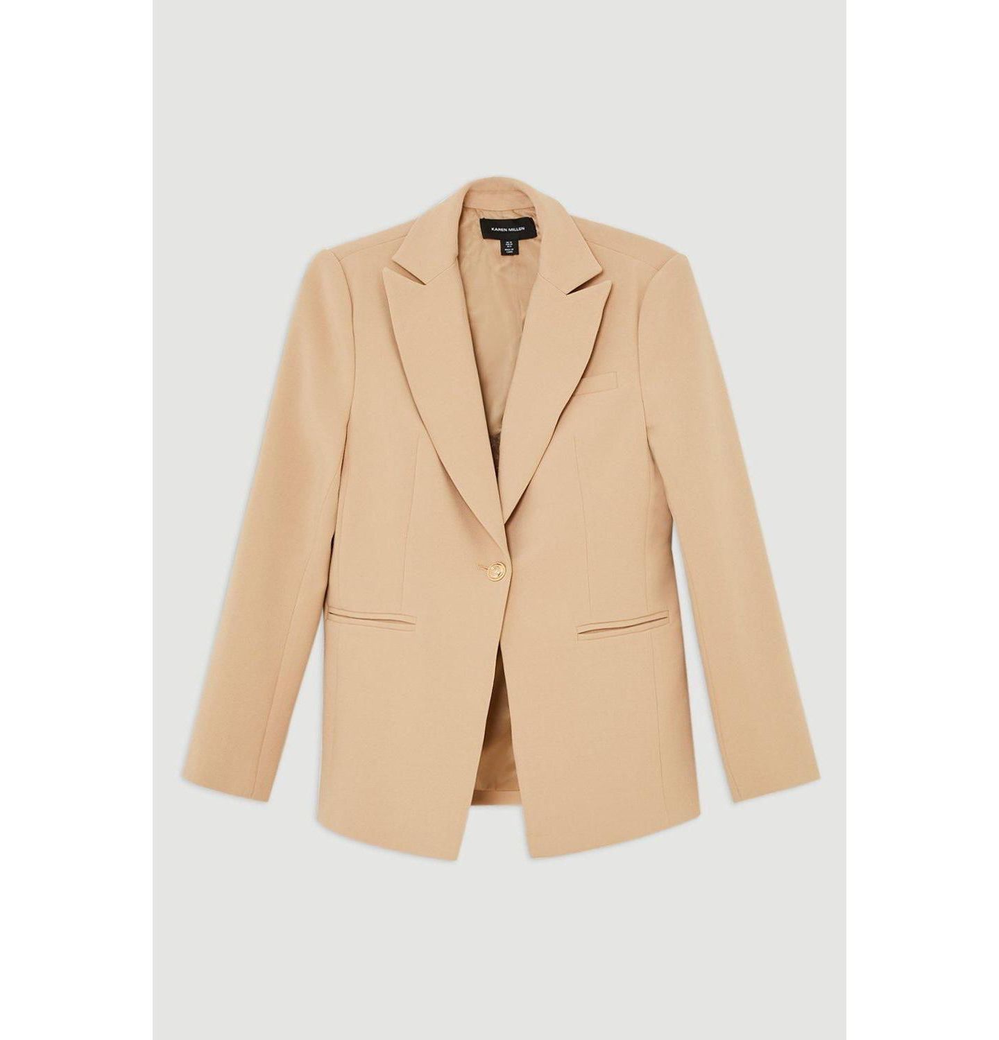 Женский пиджак Karen Millen Tailored Single Breasted Blazer, цвет: Верблюжий — фото 4