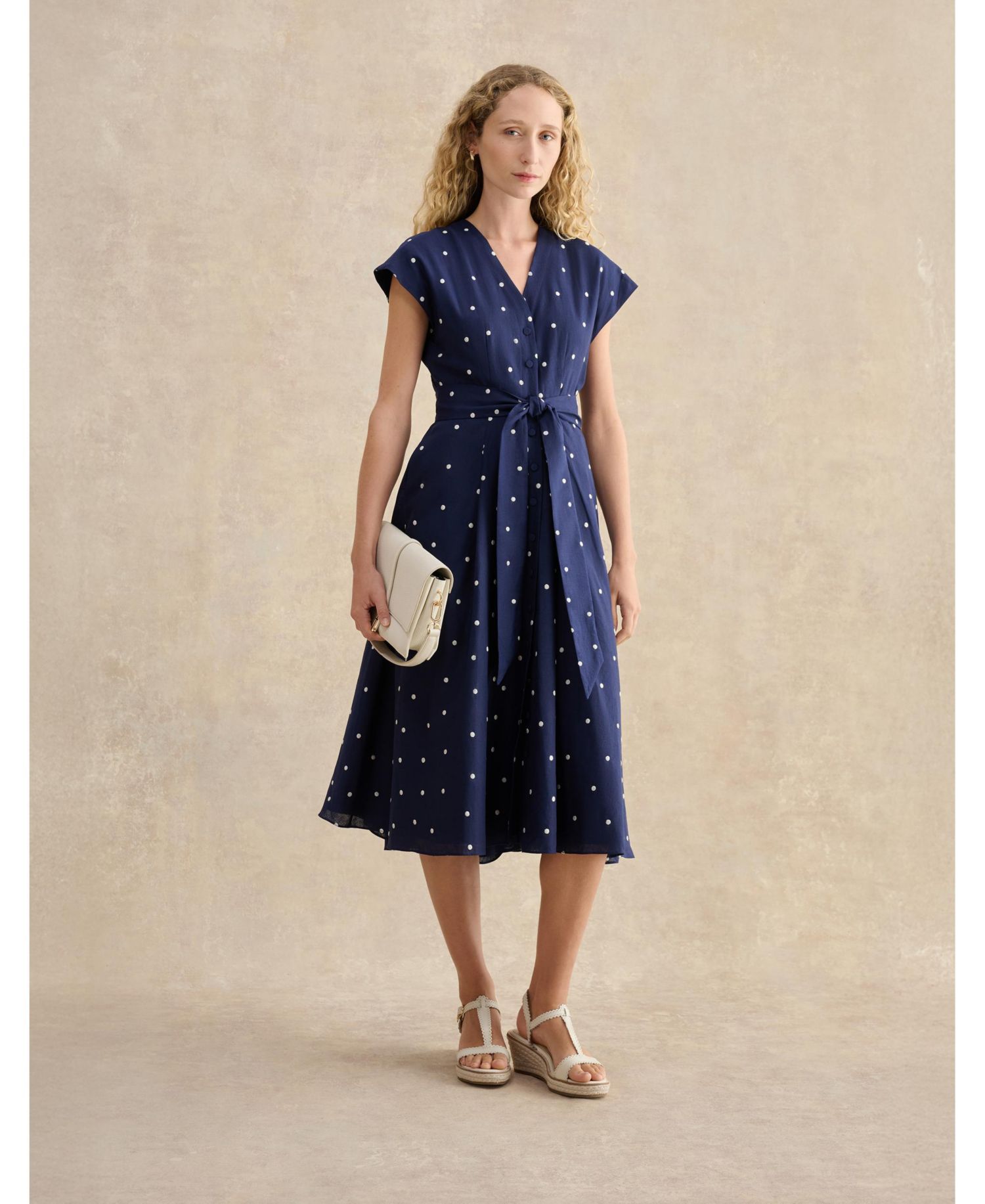 Women's Samantha Polka Dot Midi Dress