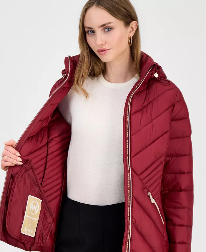 Women's Hooded Packable Puffer Coat - thumbnail 10