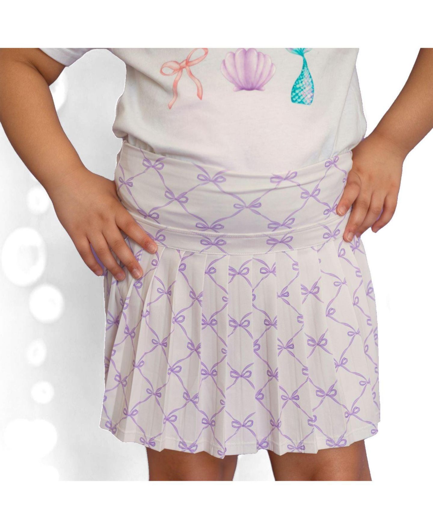 Юбка-шорты Sweet Wink Lavender Bow Trellis Athletic Skort для девочек, цвет: Лавандовый — фото 2