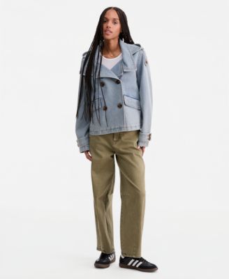 Women's Short Hooded Trench Coat