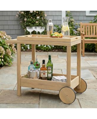 Saratoga Outdood Rolling Bar Cart